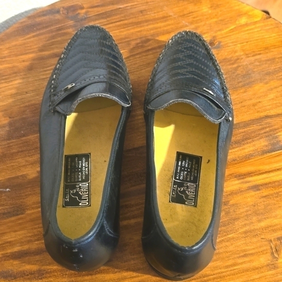 Calzo Oliverio Black Premium leather loafers preppy neutral Sz.7 - Picture 6 of 10